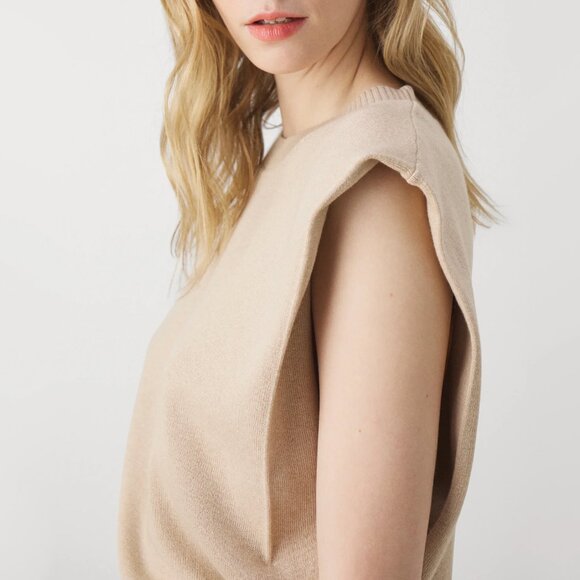 Vanessa Bruno "Cassandra" Knit Top in Beige, size Small - Picture 2 of 11